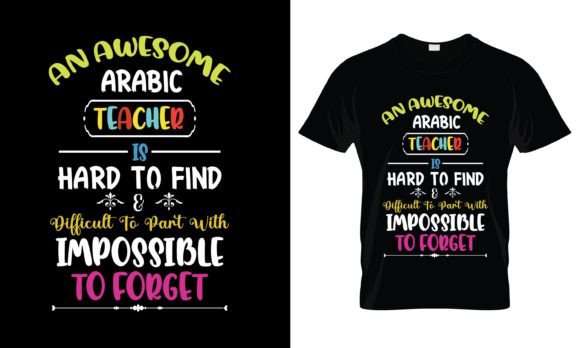 Arabic Teacher T-Shirt: Graphics & Print Templates