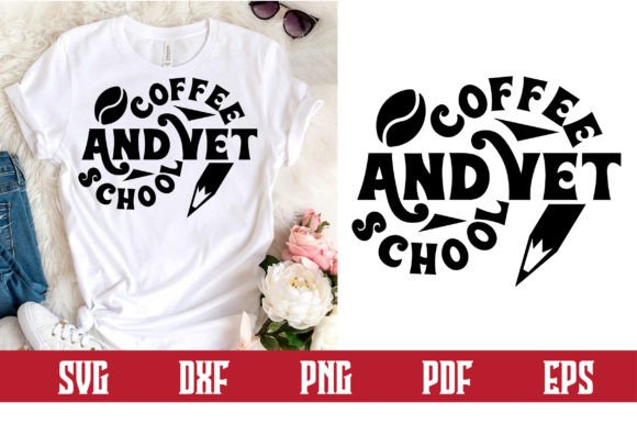 Coffee and Vet School SVG Design for Crafts Graphics