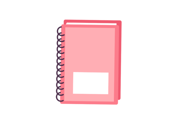 School Pink Book Note Icon: Graphics & Icons Review