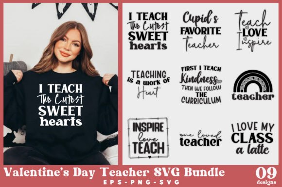 Valentine Teacher SVG: Crafts & Graphics